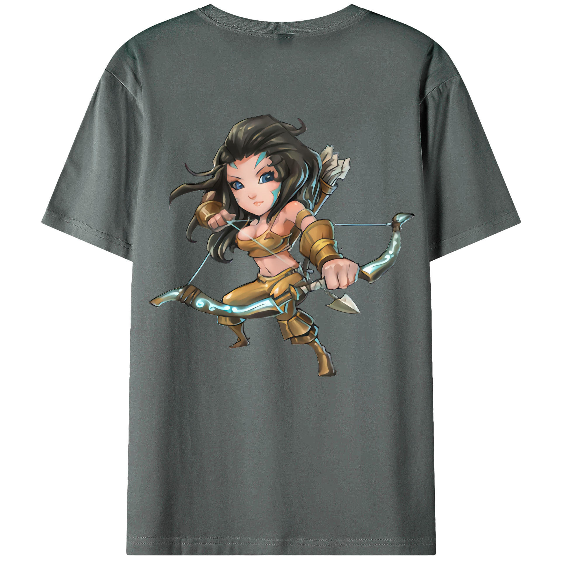 （画像用） リーグ・オブ・レジェンド League of Legends LOL 綿100％ メンズ半袖Tシャツ（バックプリント） 通気性